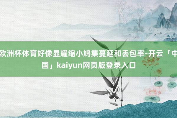 欧洲杯体育好像显耀缩小鸠集蔓延和丢包率-开云「中国」kaiyun网页版登录入口