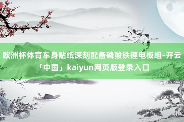 欧洲杯体育车身贴纸深刻配备磷酸铁锂电板组-开云「中国」kaiyun网页版登录入口