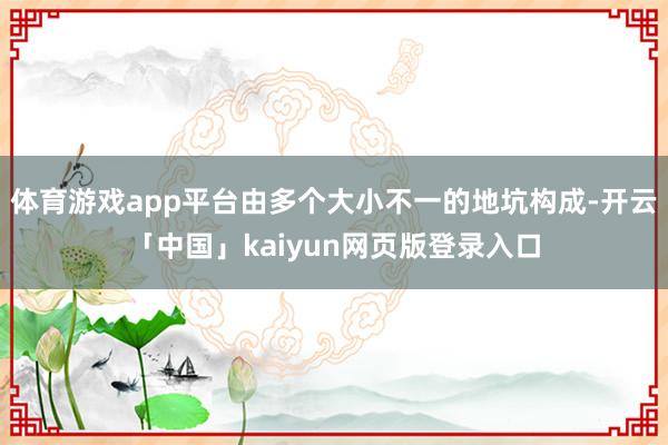 体育游戏app平台由多个大小不一的地坑构成-开云「中国」kaiyun网页版登录入口