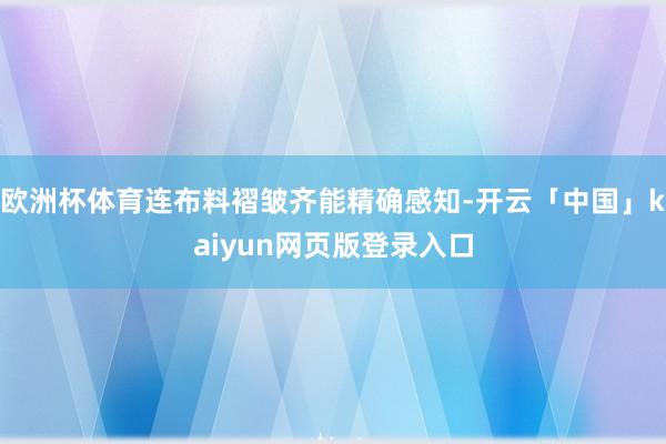 欧洲杯体育连布料褶皱齐能精确感知-开云「中国」kaiyun网页版登录入口